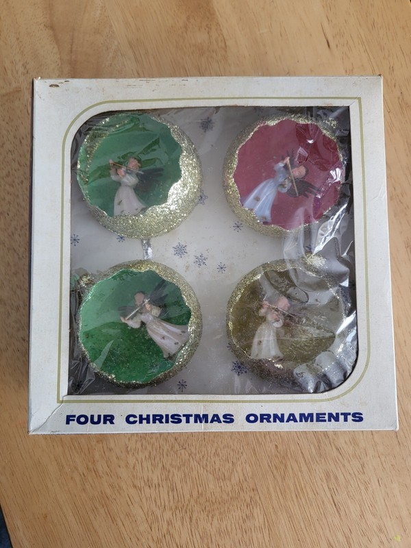 VINTAGE JEWELBRITE CHRISTMAS ORNAMENTS BY DECOR MADE IN AMERICA