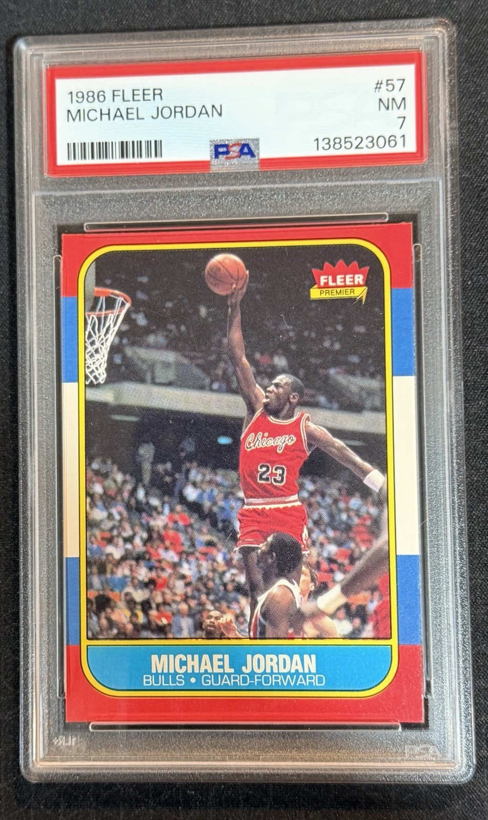 1986-87 Fleer - Michael Jordan #57 (RC) PSA 7