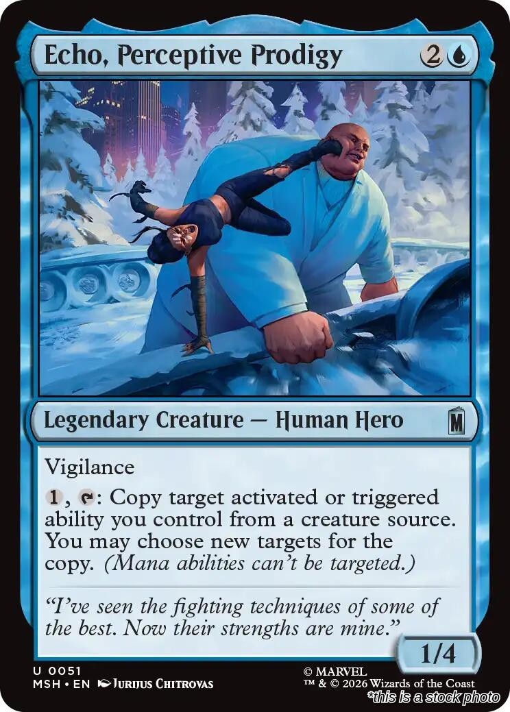 Echo, Perceptive Prodigy (MSH 51), Normal, Marvel Super Heroes, MTG