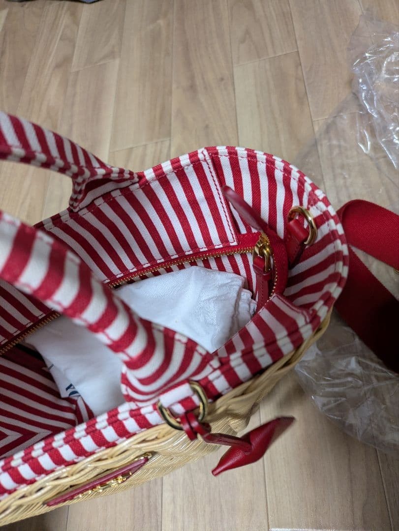 PRADA Wicker 2-way Basket Bag 1BG172 valuable fashion women attractive limited thumbnail 13