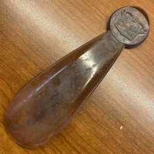 Vtg The Florsheim Shoe Shoe Horn Plastic Brown 5.5  