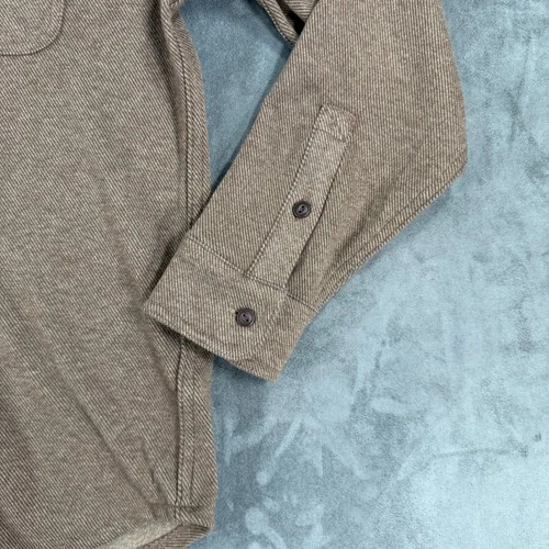 $120 NEW J.Crew Mens Medium Brown Diagonal Twill Button Down Shirt Medium Jacket image 7