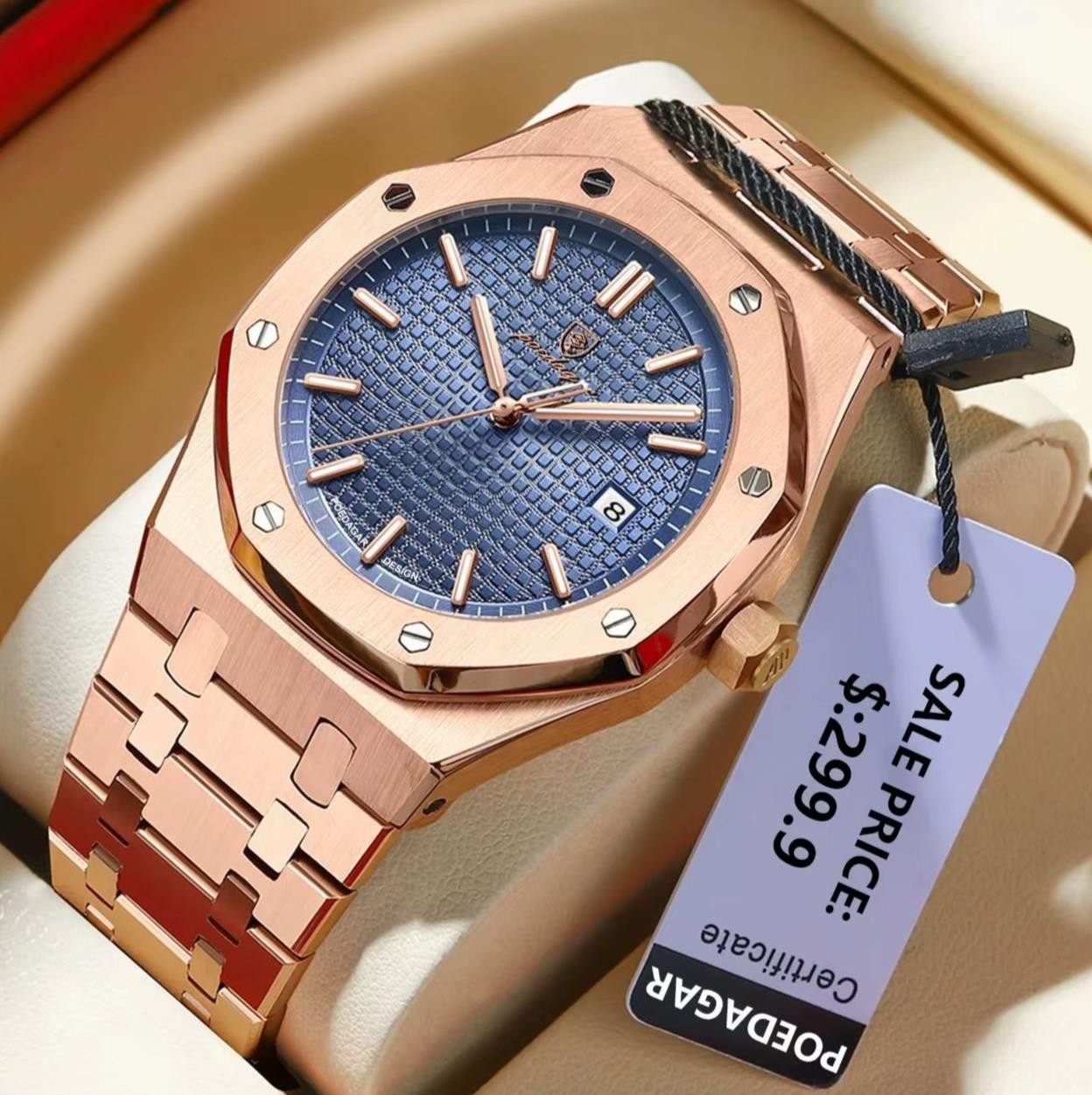 Наручные часы 42MM POEDAGAR Men's Quartz