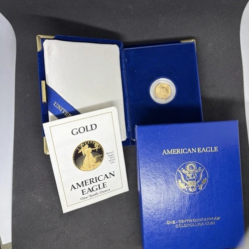 1989-P Gold American Eagle One-Tenth Ounce Five Dollar Coin with COA Box