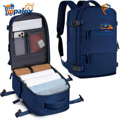 Rucksack 40x30x20 Wizz Air Ryanair Handgepäck Vakuum Komprimierbar Saphirblau