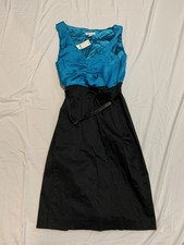 Woman’s New York & Company Blue Black Dress Size 10 New