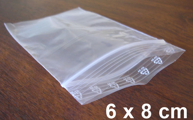 Sachet Zip 60 x 80 mm petit pochon plastique transparent emballage hermétique de rangement x1000