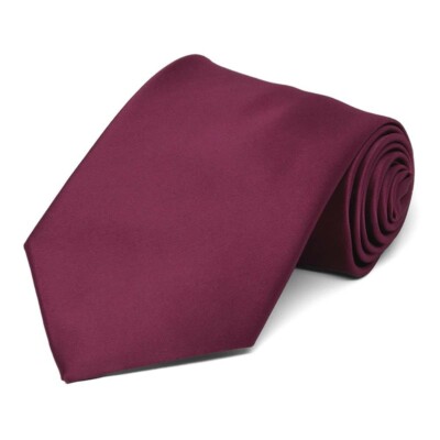 Raspberry Premium Solid Color Necktie by The Tie Mart, 3.25'' width, 57'' length