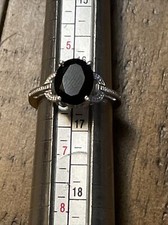 Beautiful Sterling Silver Quartz Ring Band Sz 6 Solitaire Large Striking 