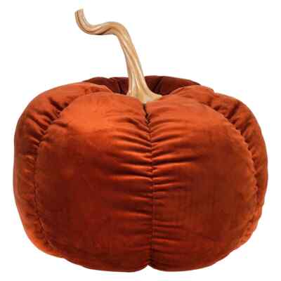 Orange Long-Stemmed Fabric Pumpkin