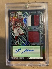2021 Obsidoian Rondale Moore Autograph 3 Color Patch #D /50 Card