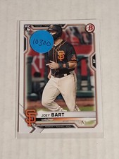 2021 Bowman Baseball MLB #15 Joey Bart Base Paper RC Rookie Trading Card Giants