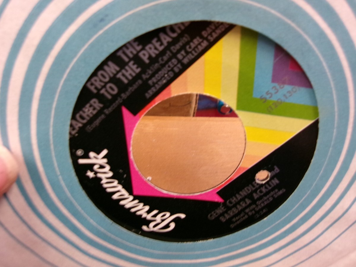 英7” Gene Chandler &amp;amp; Barbara Acklin From The Teacher To The Preacher / Little Green App BR30 Brunswick プロモ /00080 7