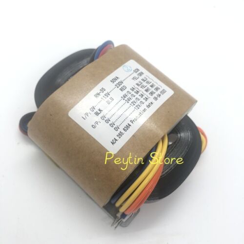 1Pc 50W R-type Transformer Audiophile Input 115-230V/220V Output 25V 18V-9V 24V - Picture 2 of 6