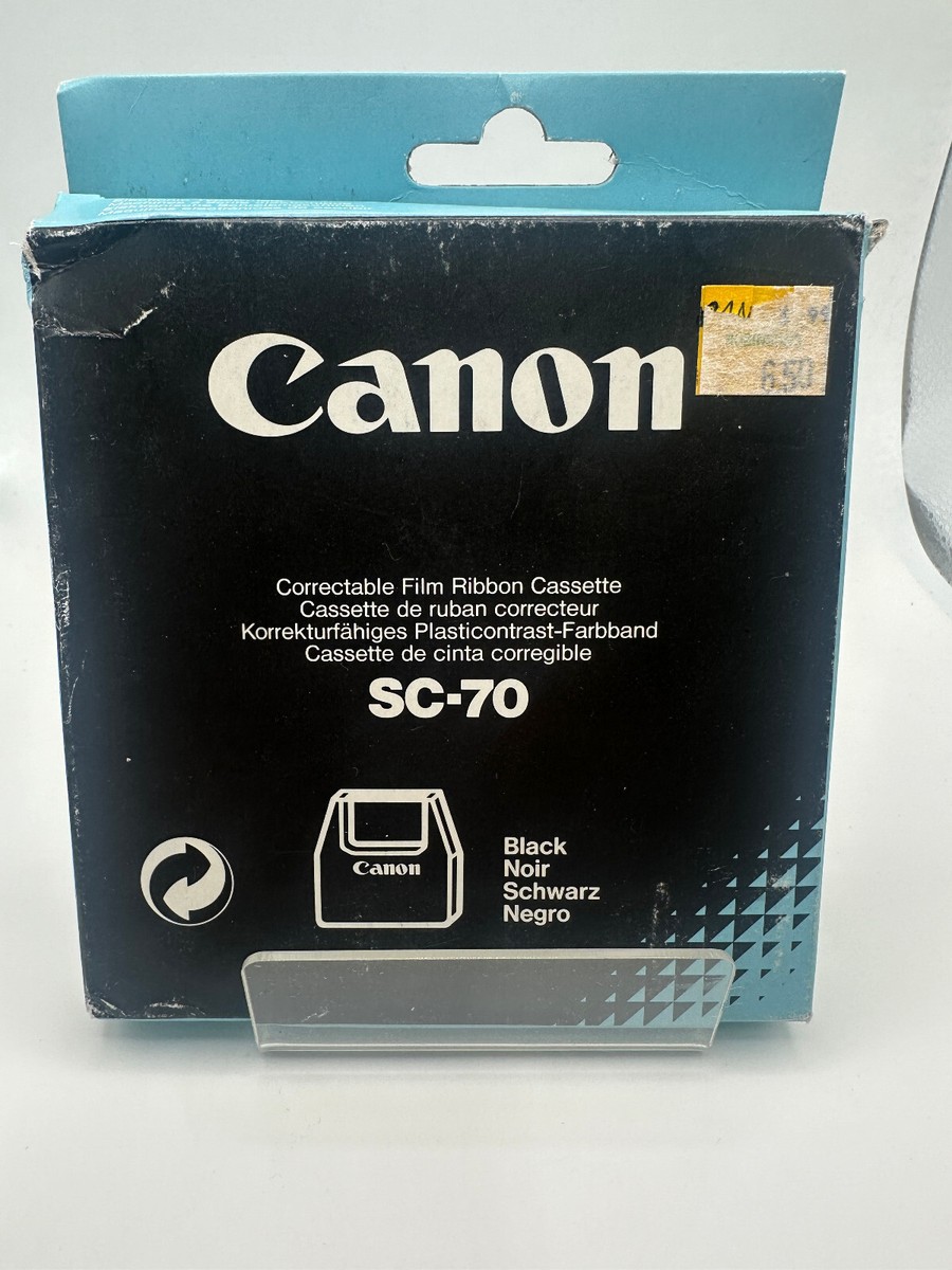 2- Canon SC-70 Correctable Film Typewriter Ribbon Cassette, Black