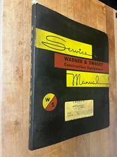 WARNER & SWASEY GRADALL G1000 SERVICE PARTS  MANUAL BINDER