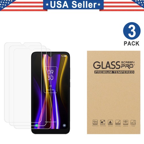 3PCS Tempered Glass TCL 4X 5G/10 5G UW/Stylus 5G/30 XE/30 SE/30V/30T/30Z/40 XE - Picture 8 of 10