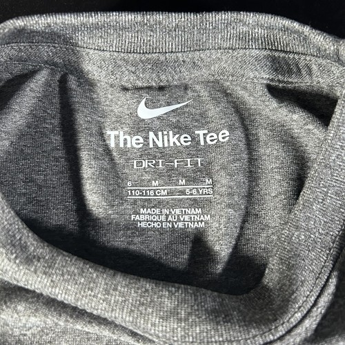 Nike Boys Shirt Dri-Fit Size 6 Grey - Picture 3 of 7