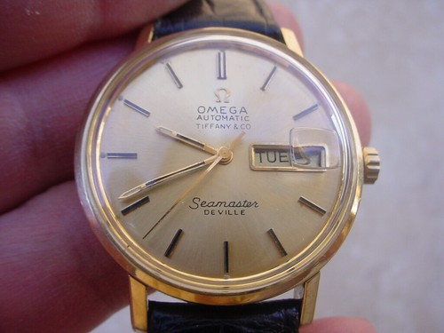 Very Nice 14K Gold Omega Seamaster De 