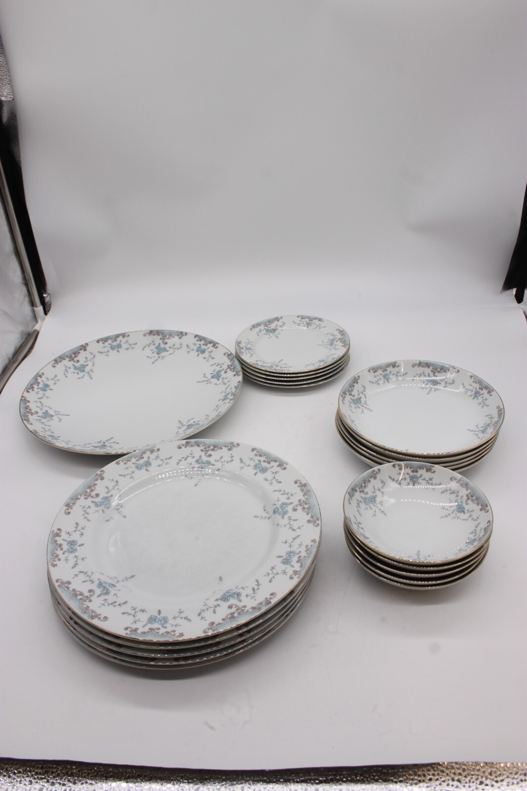 NARUMI BONE CHINA Dinner & Tea Set for 5, 34 Pcs Teapot Plates Saucers Cups Bowl eBay