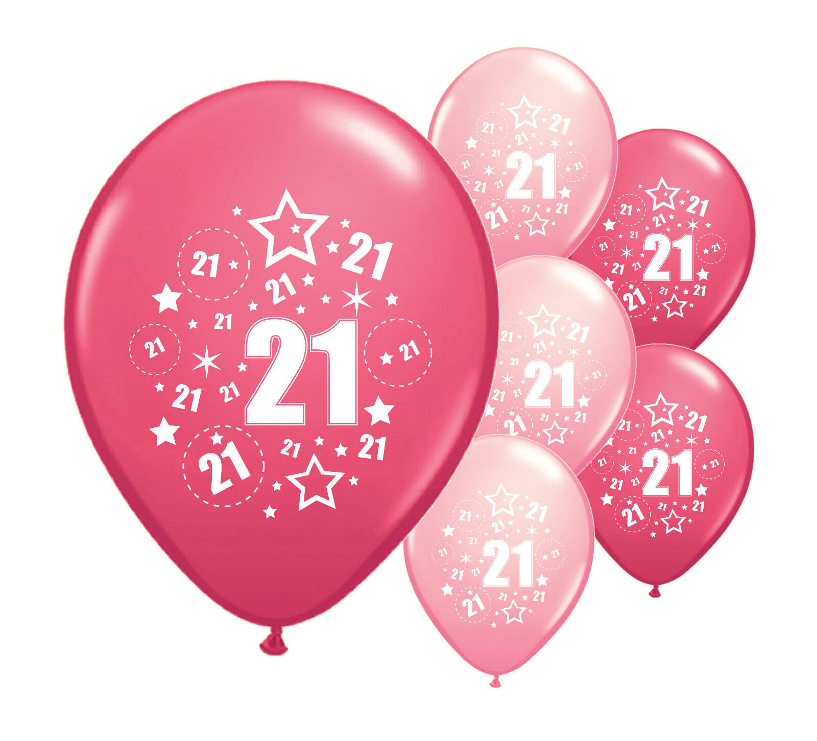 2 units of 18in//45cm  21st Happy-Birthday Teddy Bear-Round-Foil-Balloons-Helium