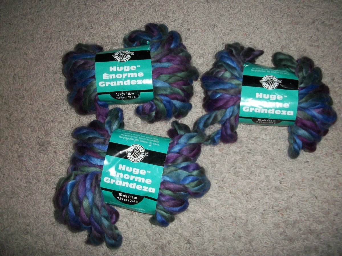 LOT OF 3: GRANDEZA BULK YARN SKEINS BY LOOPS & THREADSNEW !!