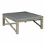 pemberly row 42" square coffee table with faux leather top in gray