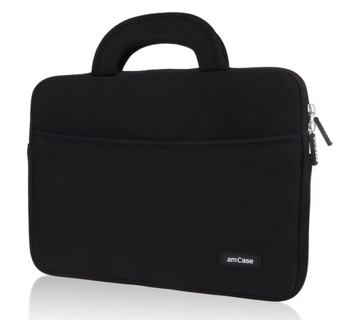 Étui/sac de protection en néoprène pour ordinateur portable Chromebook (13,3 pouces) amCase (noir) - Photo 1/4