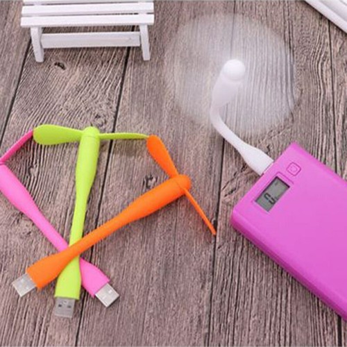 Portable Flexible Mini USB Fan LED Night Light for Power Bank Computer Laptop PC - Picture 2 of 14