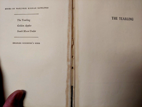 The Yearling by Marjorie Kinnan Rawlings 16th printing 1938 HC Fair to Good Cond - Picture 7 of 14