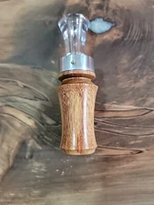 Custom Canary Wood Duck Call With Clear Echo Single Reed Insert CA Finish
