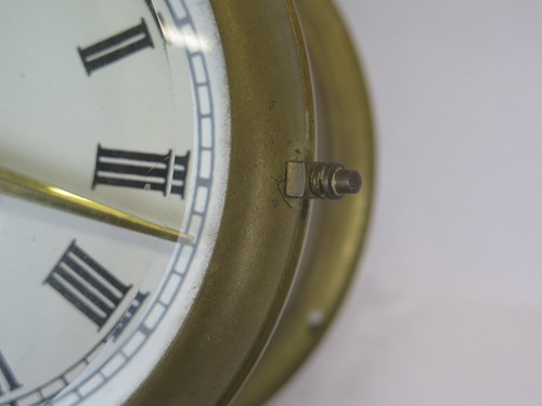 OROLOGIO DA NAVE ANTICO SMITH 8 DAYS LONDON IN OTTONE DA PARETE NAVALE LN26 - Foto 12 di 12
