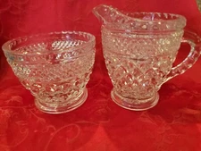 Anchor Hocking Wexford Cream and Sugar Set
