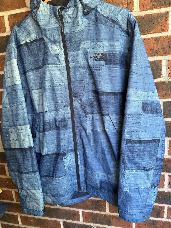RARE The North Face Sashiko Boro Patchwork Print Millerton Jacket Dryvent Sz XL - Image 3 of 4