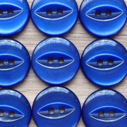 BUTTONS FISH EYE BUTTON 11.5 to 19MM Black, White, Grey, Blue, Red, Brown... - Picture 6 of 8
