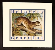 Antique Victorian Sliced LEOPARD Puzzle “He Is Very Graceful” - Mounted & Matted