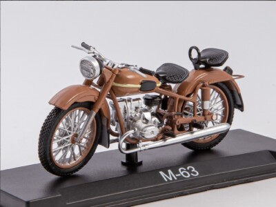 1/24 M-63 URAL-2 USSR RUSSIA MOTORBIKE MOTORCYCLE MODIMIO #10 WITH MAGAZINE