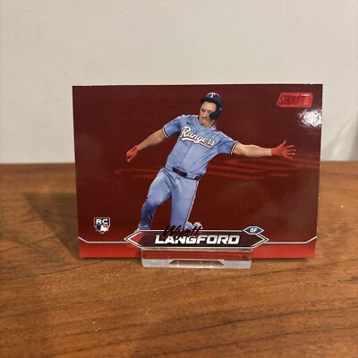 2024 Topps Stadium Club WYATT LANGFORD Rookie Red Parallel Texas Rangers #30 RC