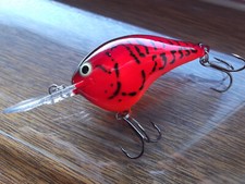 Custom Painted Rapala Wood DT-10 DT-10  Viper Red Craw