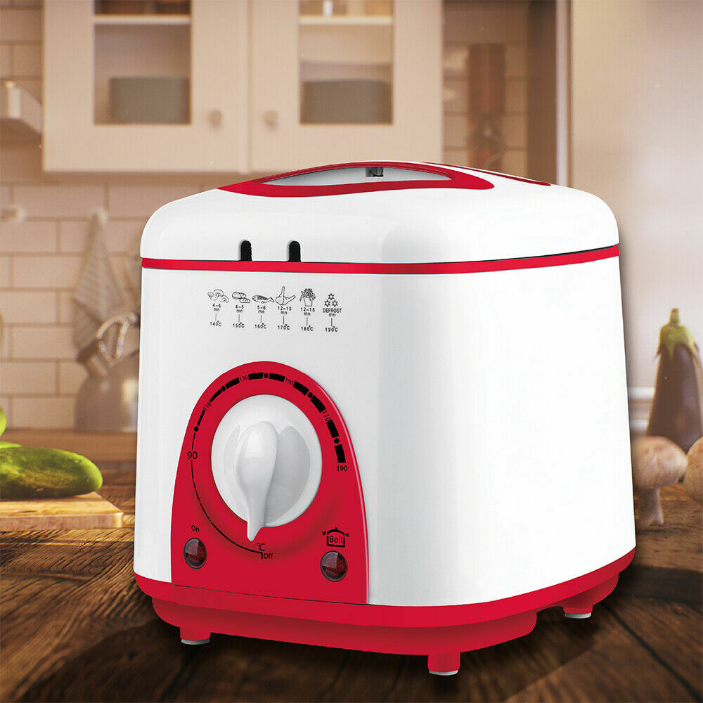 Mini Friggitrice HOOMEI 1 Litro 950W - Ideale per Single e Cucina Piccola