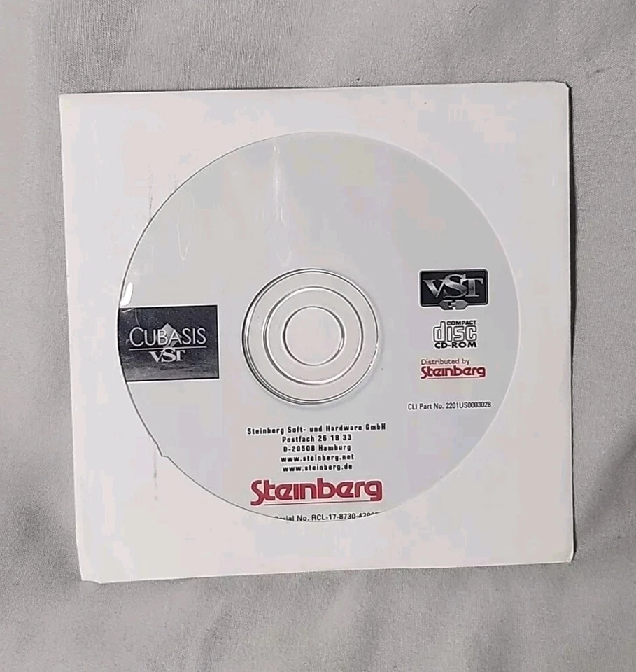 Original Cubasis VST Steinberg Audio Software 1999 Very Rare Vintage! Disc Only! - Image 2 of 3