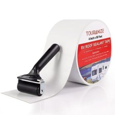 RV Roof Tape with Rubber Roller, 4 Inch x 50 Feet RV Sealant Tape for Camper