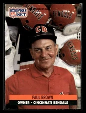 1991 Pro Set Paul Brown #5 Cincinnati Bengals FX3916