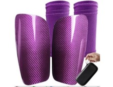 Carbon Fiber Soccer Shin Guards, with Portable Carrying Case and Sleeves, Super