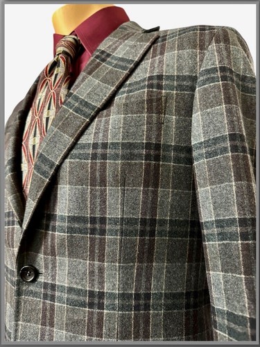 Canali 1934 Kei 36R Gray Plaid 100% WOOL Blazer Sport Coat **PRISTINE** - Picture 7 of 7