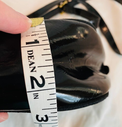 SALVATORE FERRAGAMO Black Patent Leather Crossbody Shoulder Bag Adjustable Strap - Picture 13 of 14