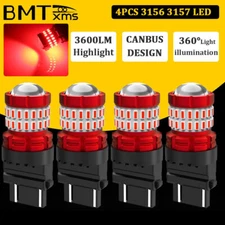 4x LED Brake Stop Tail Light Bulbs 3157 Red for Chevy Silverado 1500 1999-2013
