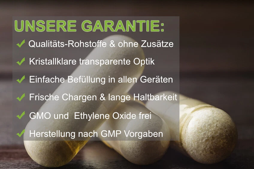 Leerkapseln 100 - 75.000 Gelatinekapseln HGK Größe 00 leere Kapseln transparent - Bild 4 von 4