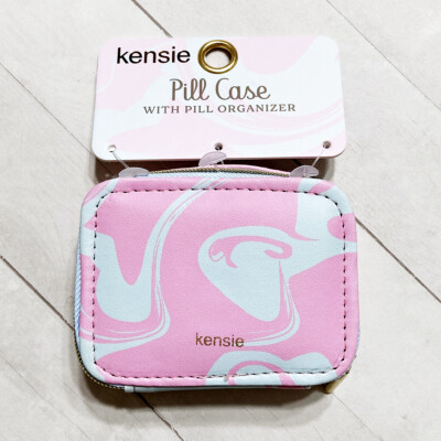Travel Pill Case w Organizer Faux Leather Kensie Designer Fashion