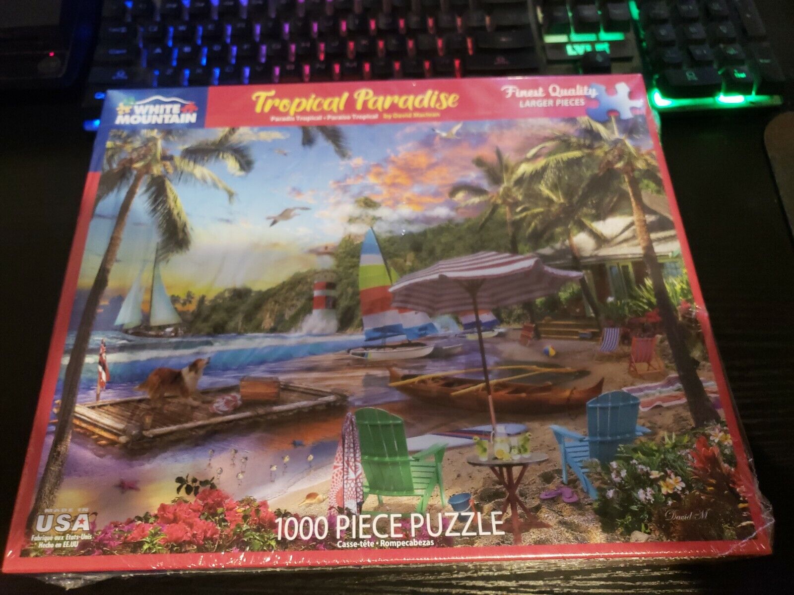 BRAND NEW AND SEALED White Mountain Puzzle 1000 Pieces-Tropical PARADISE! 
